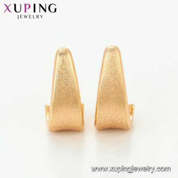 95067 Xuping einfache 18 Karat vergoldete Ohrring-Designs für Frauen-Fingernagel-Ohrstecker China-Großhandel ohne Stein